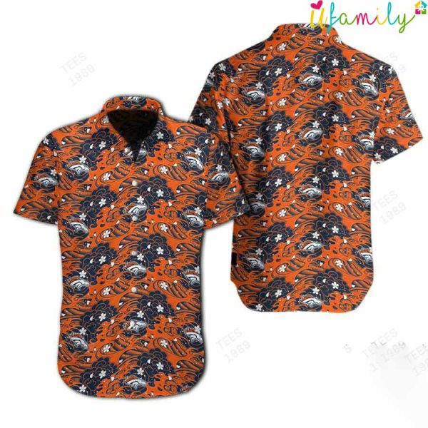Denver Broncos Great Waves Of Japanese Hawaiian Shirt