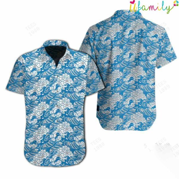 Detroit Lions Great Waves Of Japanese Hawaiian Shirt