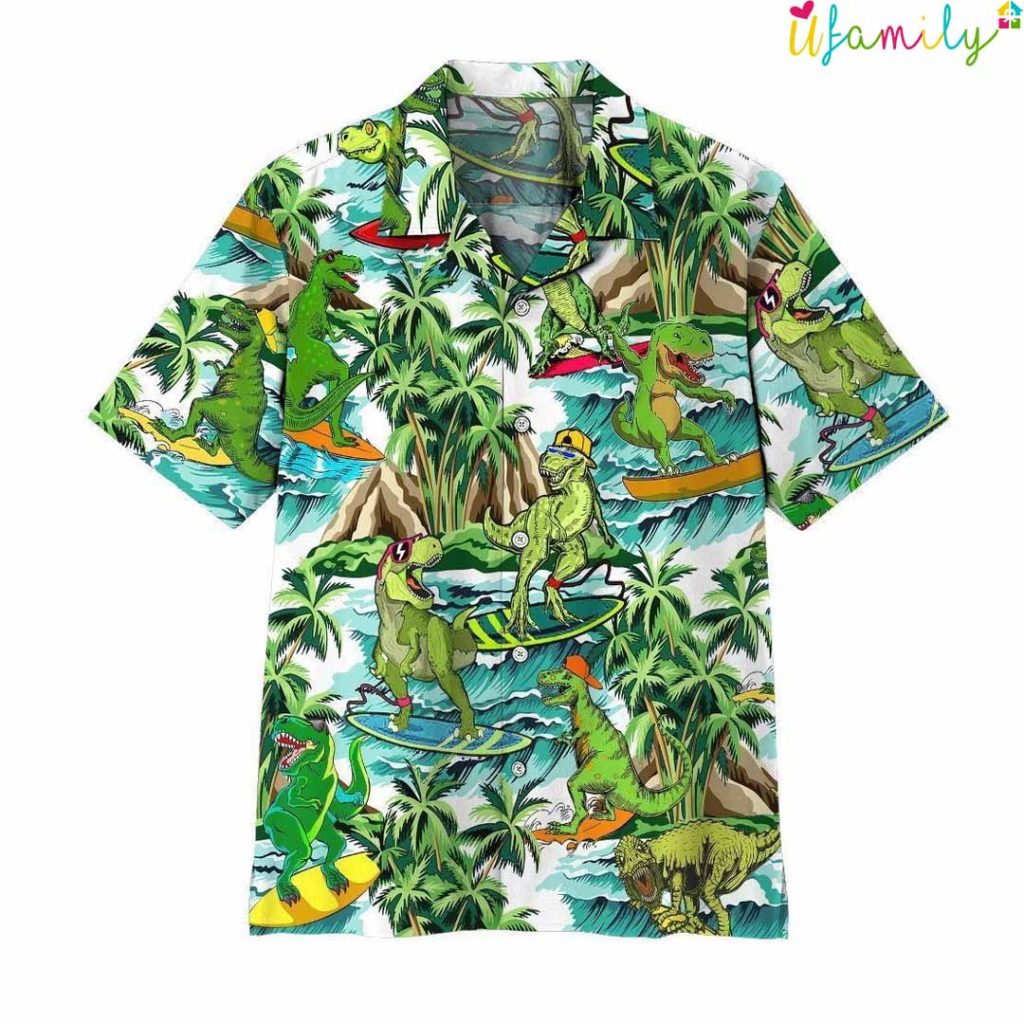 Dinosaur Surfing Hawaii Shirt