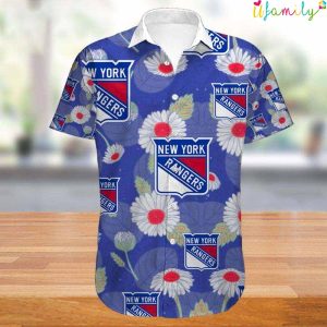 Flower Ny rangers Hawaiian Shirt