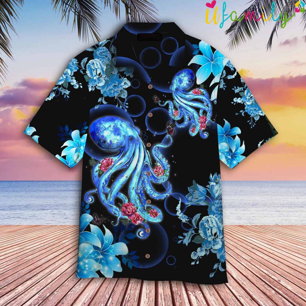 Funny Octopus Flower Hawaiian Shirt