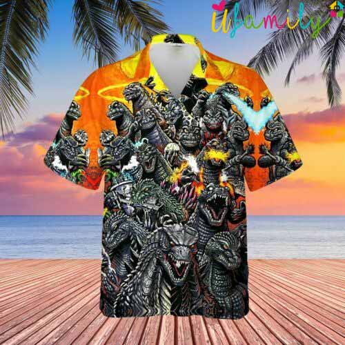 Godzilla King Of The Monsters Toys Hawaiian Shirt