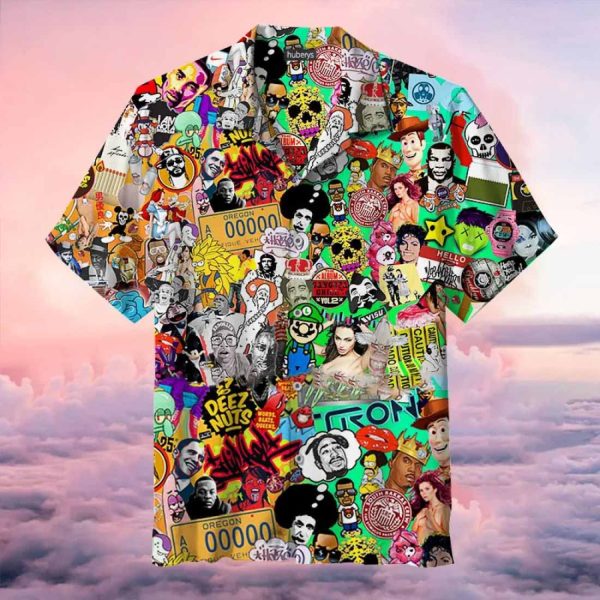 Hippie Pop Culture Hawaiian Shirt
