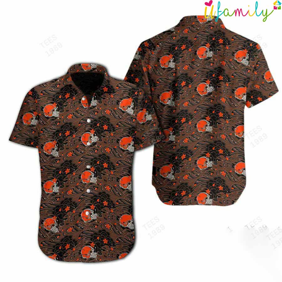Japanese Cleveland Browns Hawaiian Shirt
