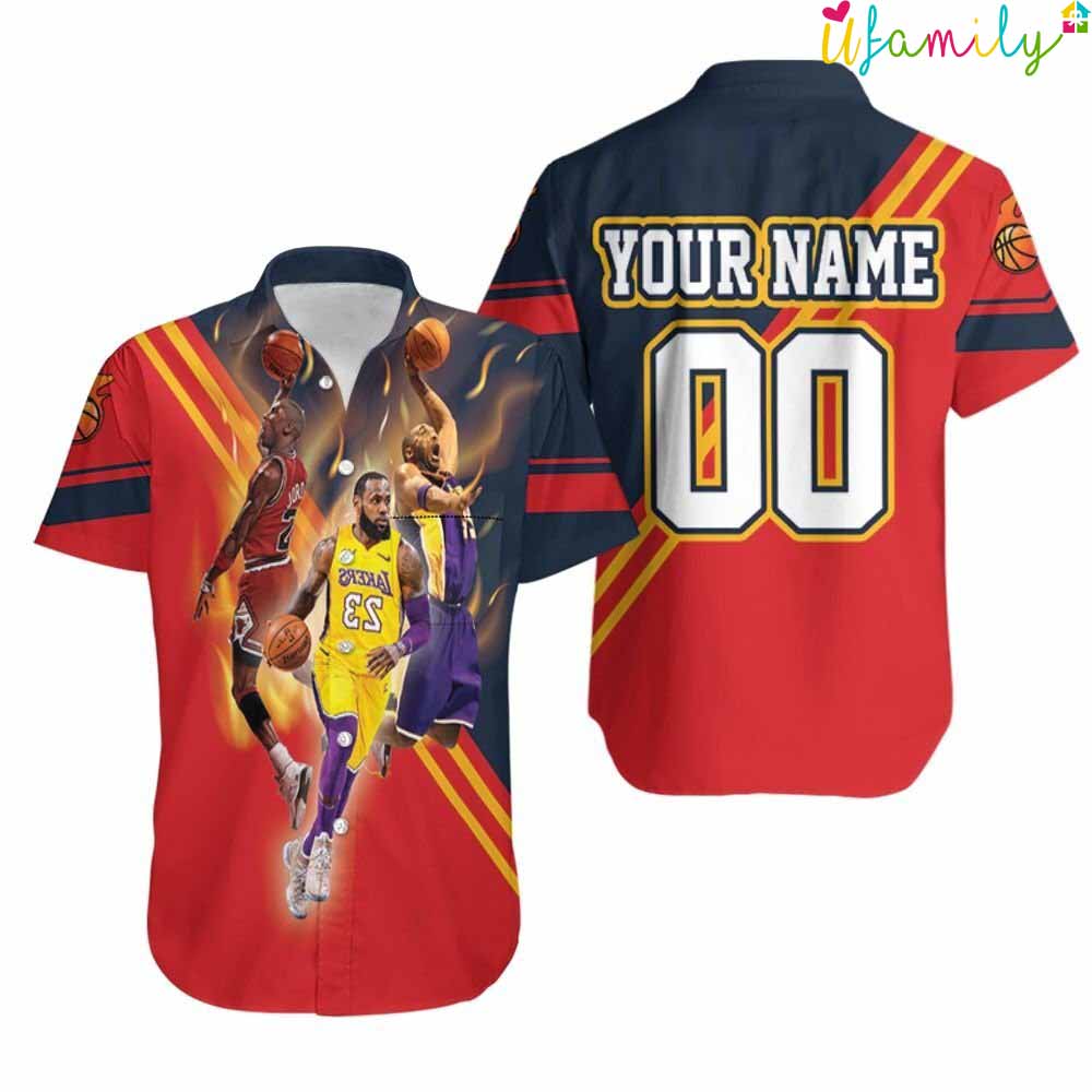 Legends Michael Jordan Kobe Personalized Hawaiian Shirt