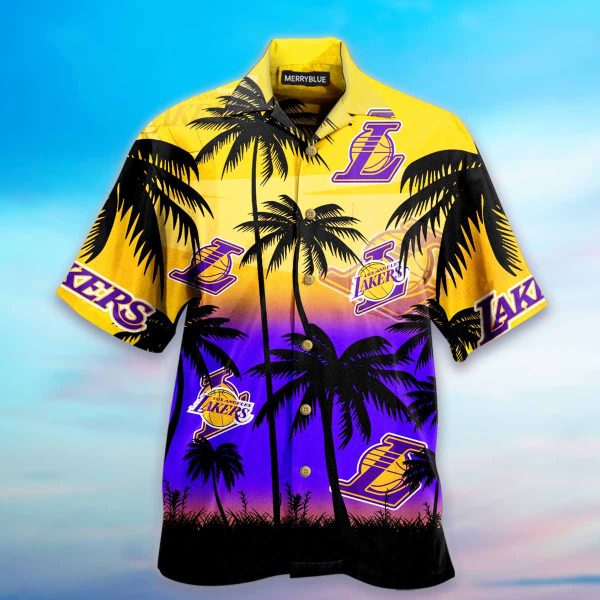 Palm Los Angeles Lakers Hawaiian Shirt