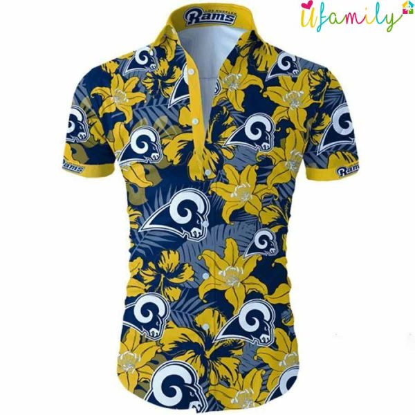 Los Angeles Rams Yellow And Blue Hawaiian Shirt