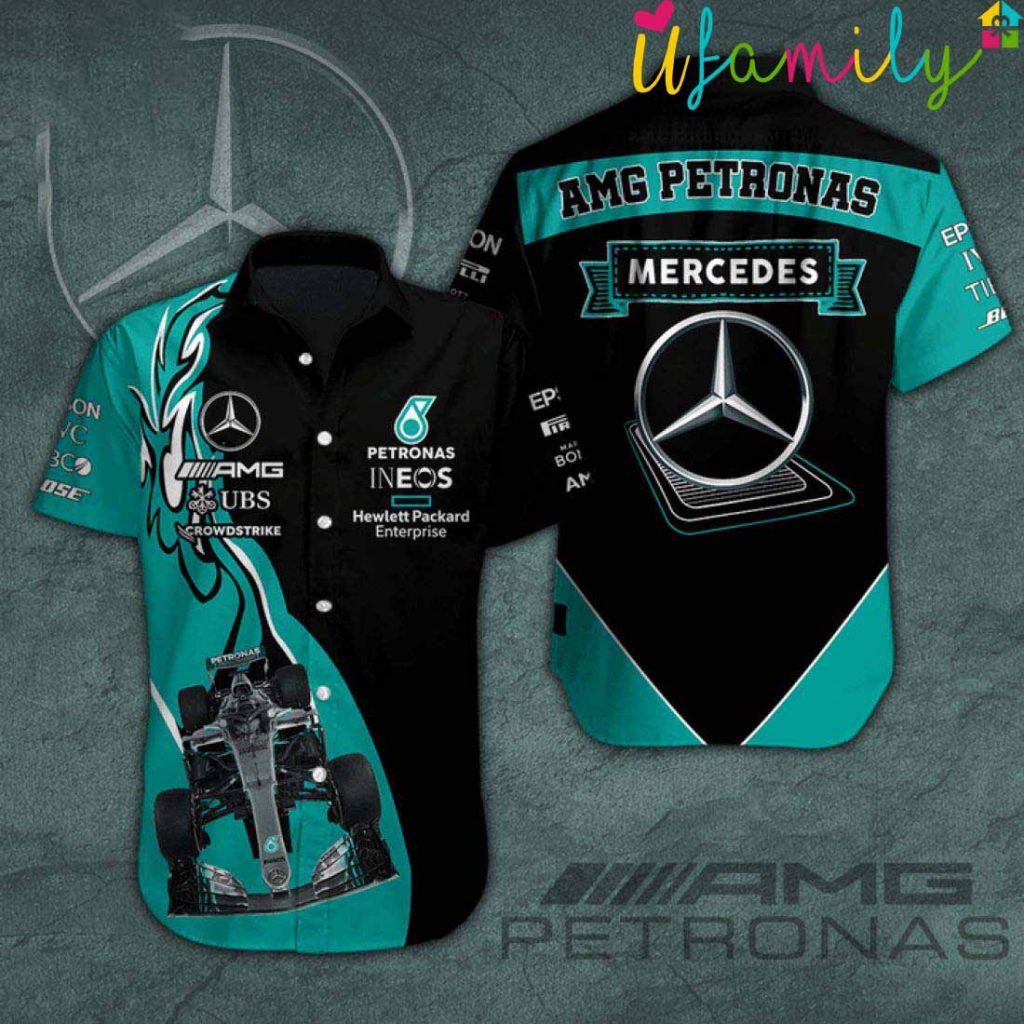 Mercedes Amg Petronas F1 Hawaiian Shirt