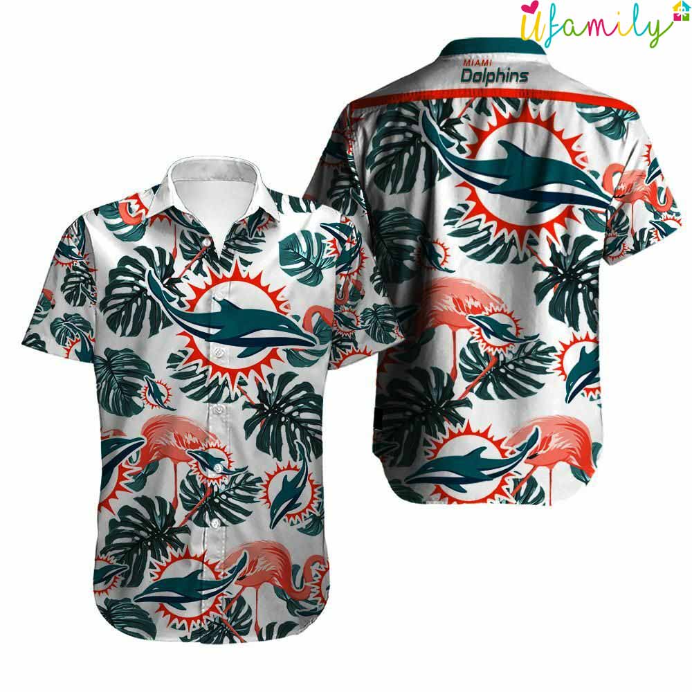 Miami Dolphins Flamingo Hawaiian Shirt