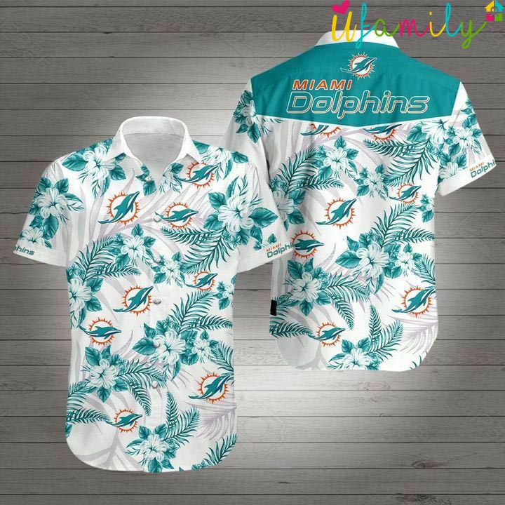 Miami Dolphins Floral Hawaiian Shirt