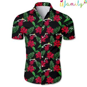 Miami Heat Floral Hawaiian Shirt