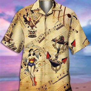Music Wonder Woman Hawaiian Shirt