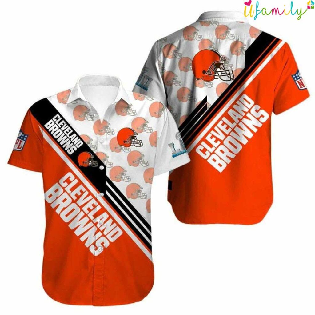 Orange Cleveland Browns Hawaiian Shirt