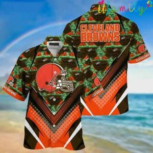 Palm Cleveland Browns Hawaiian Shirt