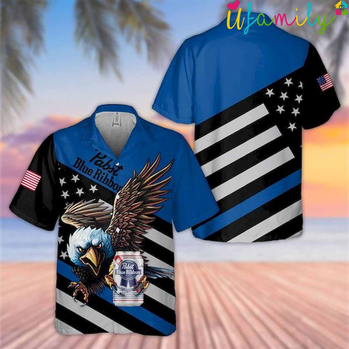 Past Blue Ribbon Eagle Pabst Hawaiian Shirt