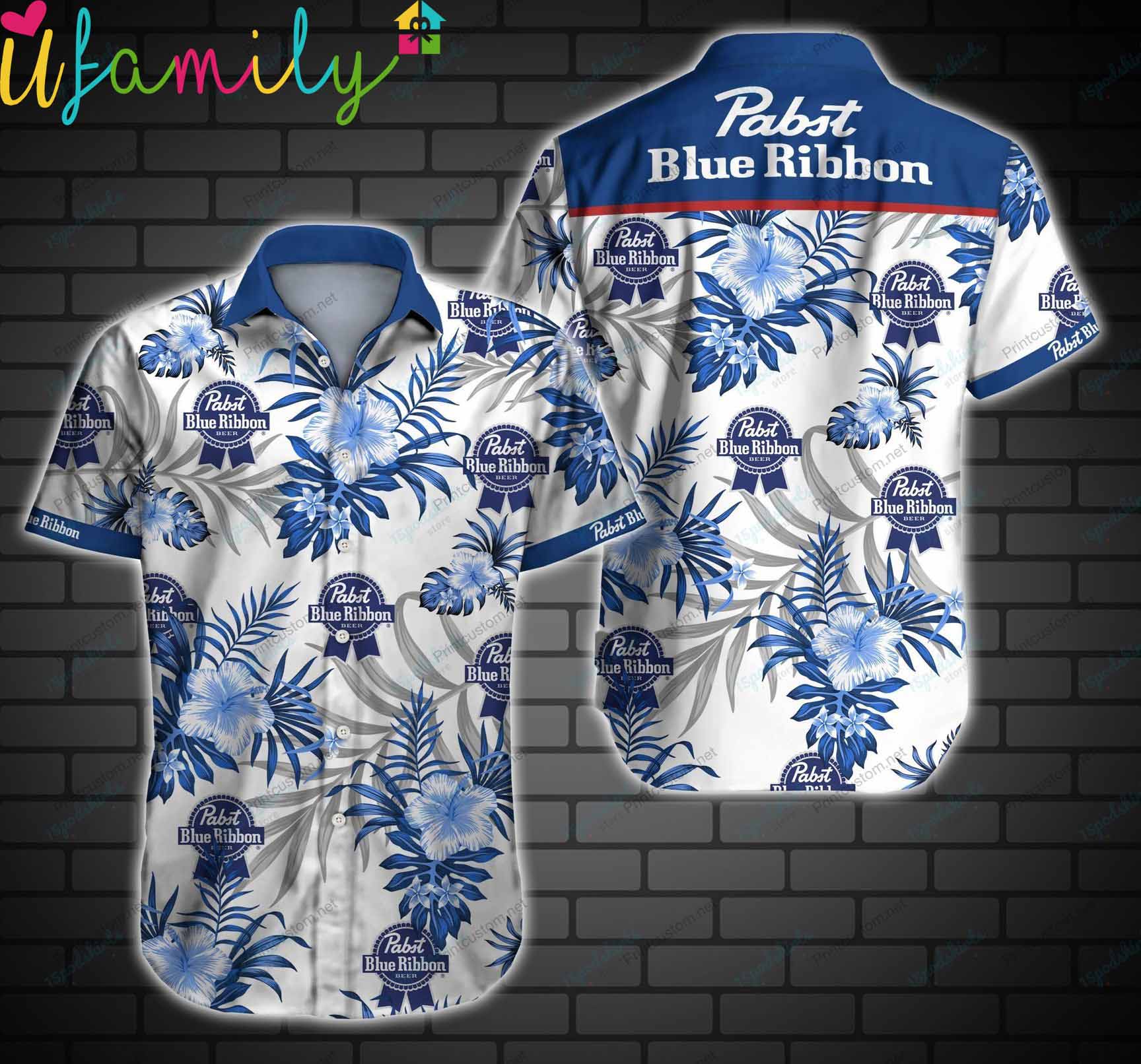 Past Blue Ribbon Pabst Hawaiian Shirt