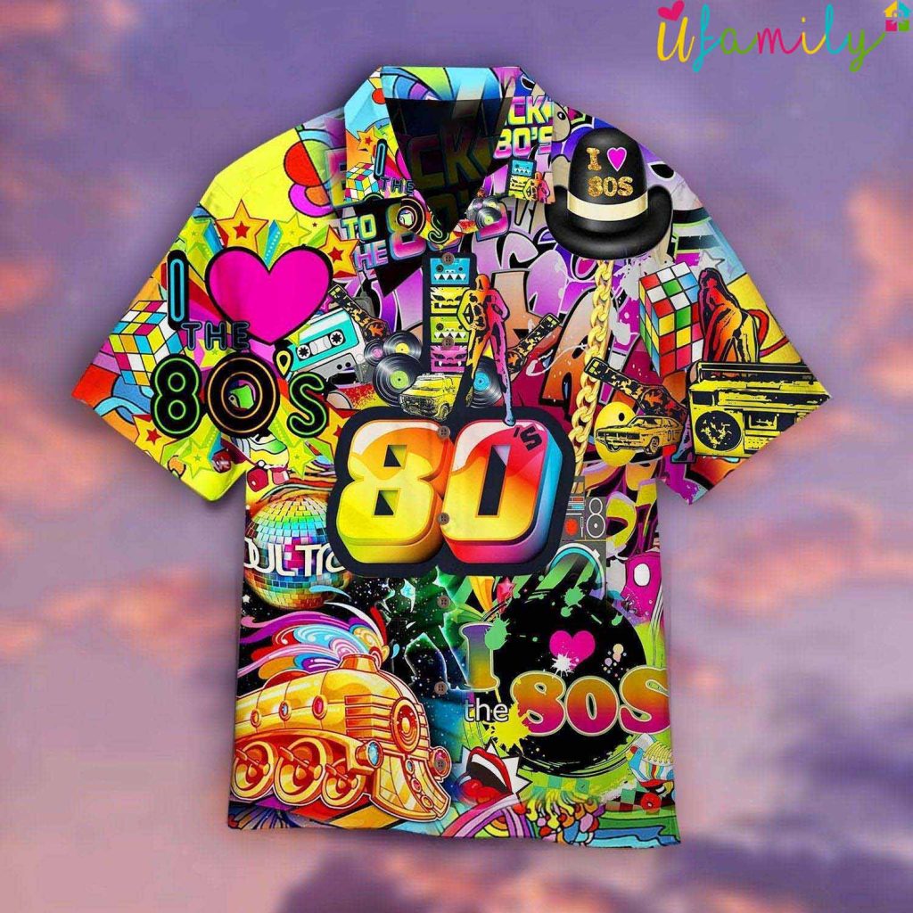 Pattern I Love The 80s Hawaiian Shirt