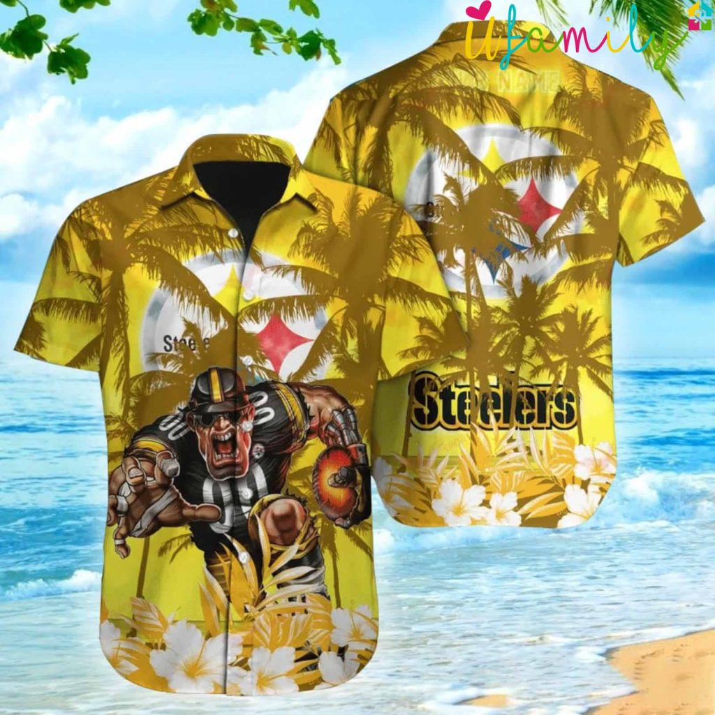 Pittsburgh Steelers NFL Custom Name Hawaiian Shirt