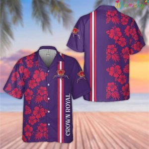 Red Flower Crown Royal Hawaiian Shirt