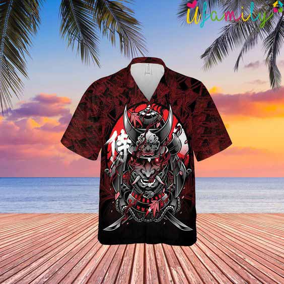 Samurai Demon Face Warrior Hawaii Shirt