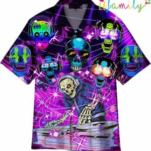 Skull DJ Music Party Hawaiian Shirt