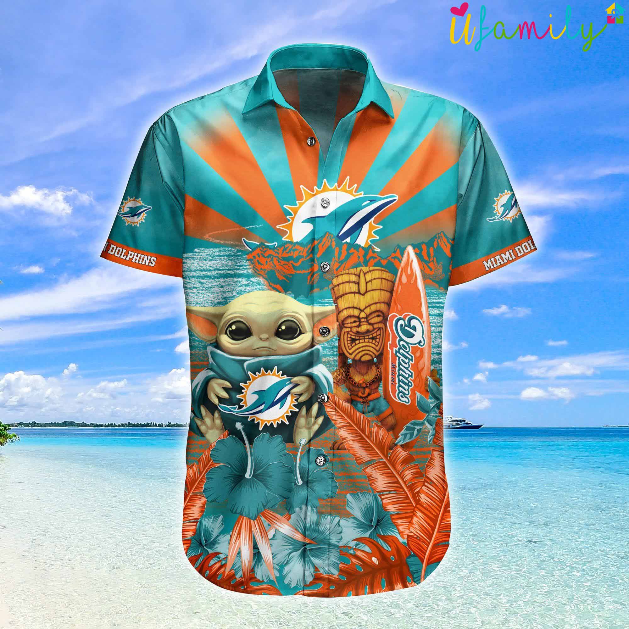Surf Miami Beach Baby Yoda Hawaiian Shirt