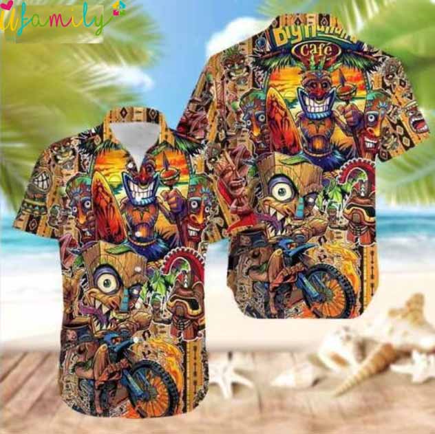 Tiki Bar Martells Hawain Shirt