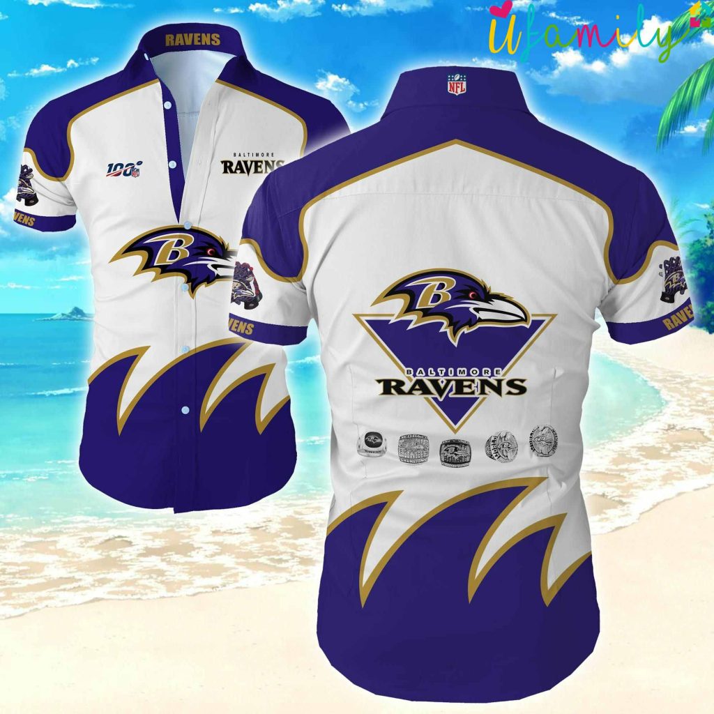 Tropical Baltimore Ravens Hawaiian Shirt