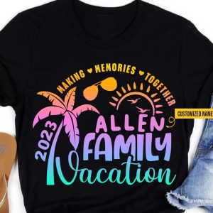 Allen Family Vacation 2023 Shirt, Making Memories Together