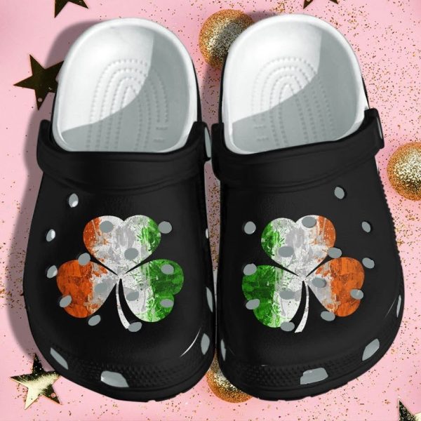 Clover Irish Flag Clog Shoes St Patrick’s Day