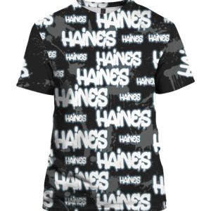 Custom Name Haines Grey T shirt 1
