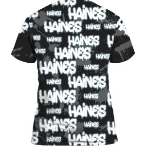 Custom Name Haines Grey T shirt 2