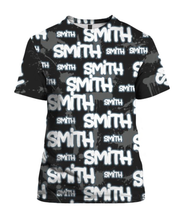 Custom Name Smith Grey 3D Shirt