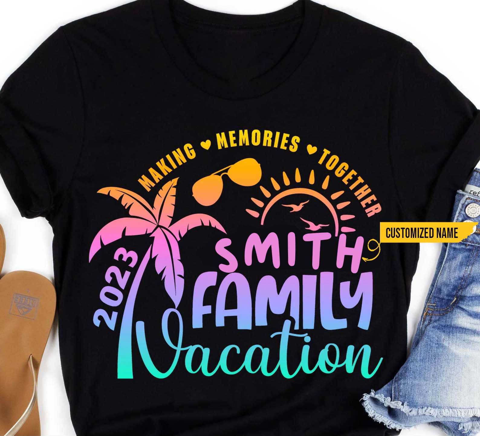 Smith Family Vacation 2023 Shirt, Making Memories Together