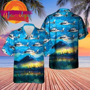 Airbus Helicopters Fighter Bomber Airplanes Hawaiian Shirts For Men