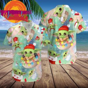 Baby Yoda Christmas Star Wars Summer Unisex Mens Hawaiian Shirts