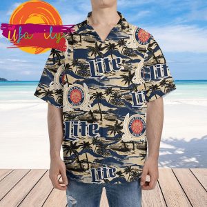 Beer Miller Lite Hawaiian Sea Island Mens Hawaiian Shirts 4