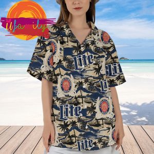 Beer Miller Lite Hawaiian Sea Island Mens Hawaiian Shirts 6