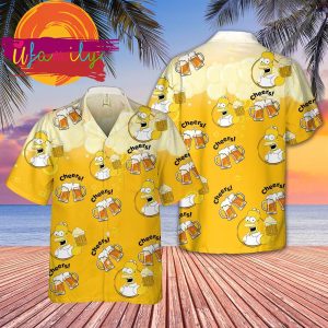 Beer Pattern Mens Hawaiian Shirts