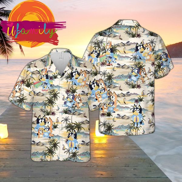 Bluey Family Bingo Fathers Gifts Hawaii Shirts