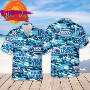 Bud Light Sea Island Pattern Hawaii Shirts 1