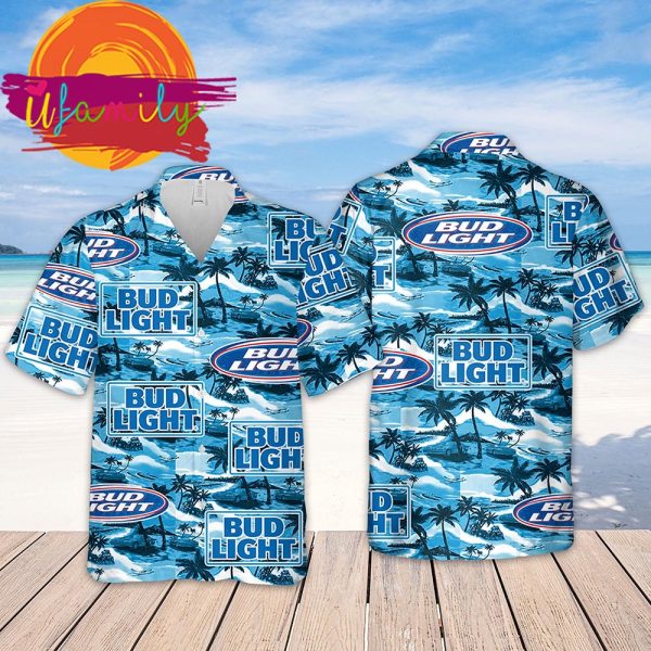 Bud Light Sea Island Pattern Hawaii Shirts