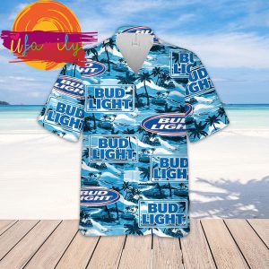 Bud Light Sea Island Pattern Hawaii Shirts 2