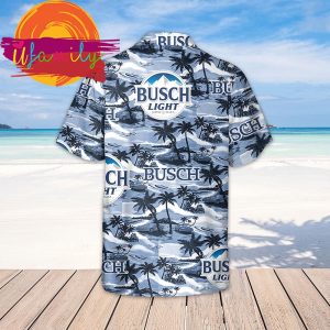 Busch Light Sea Island Pattern Hawaii Mens Shirt 3