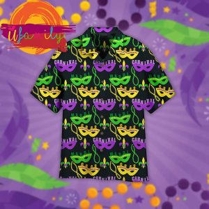 Colorful Mardi Gras Masks Hawaii Mens Shirt