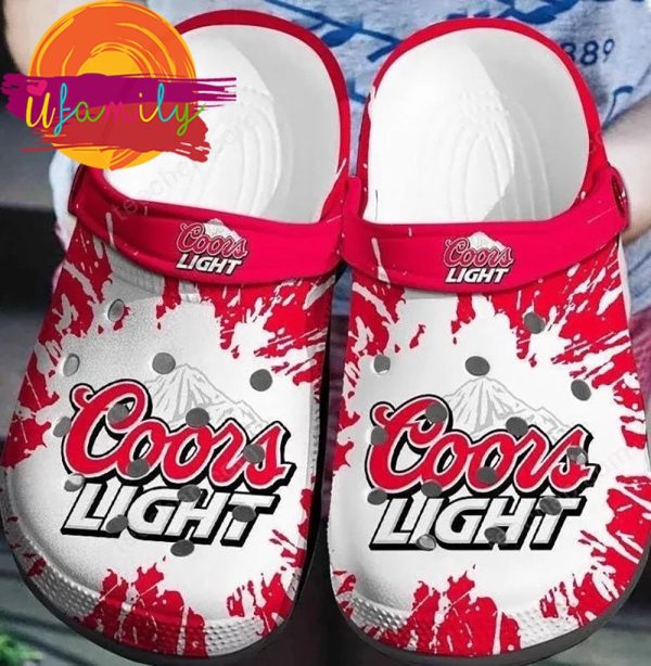 Coors Light Beer Paint Crocs