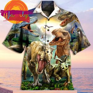 Dinosaur Hawaii Mens Shirt