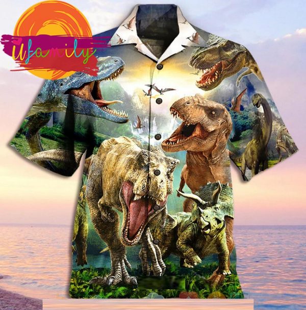 Dinosaur Hawaii Mens Shirt