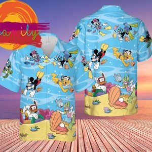 Disney Dive Mickey And Minnie Mouse Funny Hawaiian Shirts