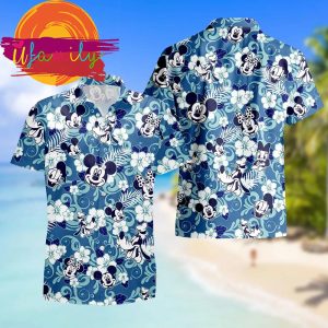 Disney Mickey Mouse Floral Aloha Summer Hawaiian Shirt 2